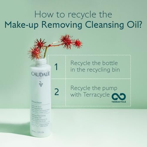 Caudalie Vinoclean Makeup Removing Cleansing Oil - Travel-Size 75 mL | Gentle Waterproof Makeup Remover Avelisse