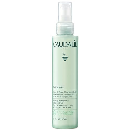 Caudalie Vinoclean Makeup Removing Cleansing Oil - Travel-Size 75 mL | Gentle Waterproof Makeup Remover Avelisse