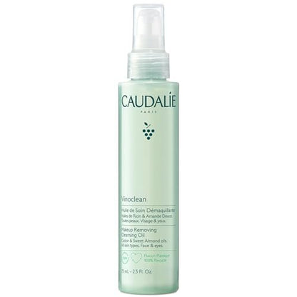 Caudalie Vinoclean Makeup Removing Cleansing Oil - Travel-Size 75 mL | Gentle Waterproof Makeup Remover Avelisse