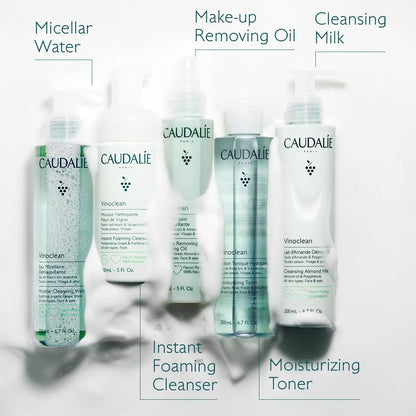 Caudalie Vinoclean Makeup Removing Cleansing Oil - Travel-Size 75 mL | Gentle Waterproof Makeup Remover Avelisse