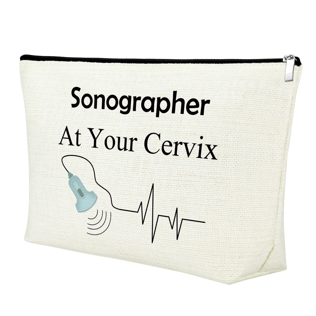 Sonographer Gift Makeup Bag - Ultrasound Technician Appreciation Cosmetic Pouch for Women Radiologist Tech Student Graduation Birthday - görsel 1