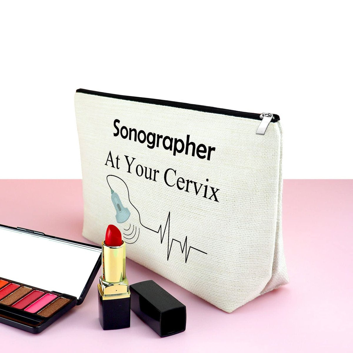 Sonographer Gift Makeup Bag - Ultrasound Technician Appreciation Cosmetic Pouch for Women Radiologist Tech Student Graduation Birthday - görsel 5