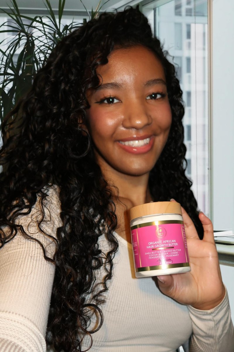 Chebe Hair Growth and Thickening Butter - Ayurvedic Deep Conditioner with Shea, Cocoa, Mango Butter, Fenugreek, and Rosemary for All Hair Types (8 oz) Avelisse