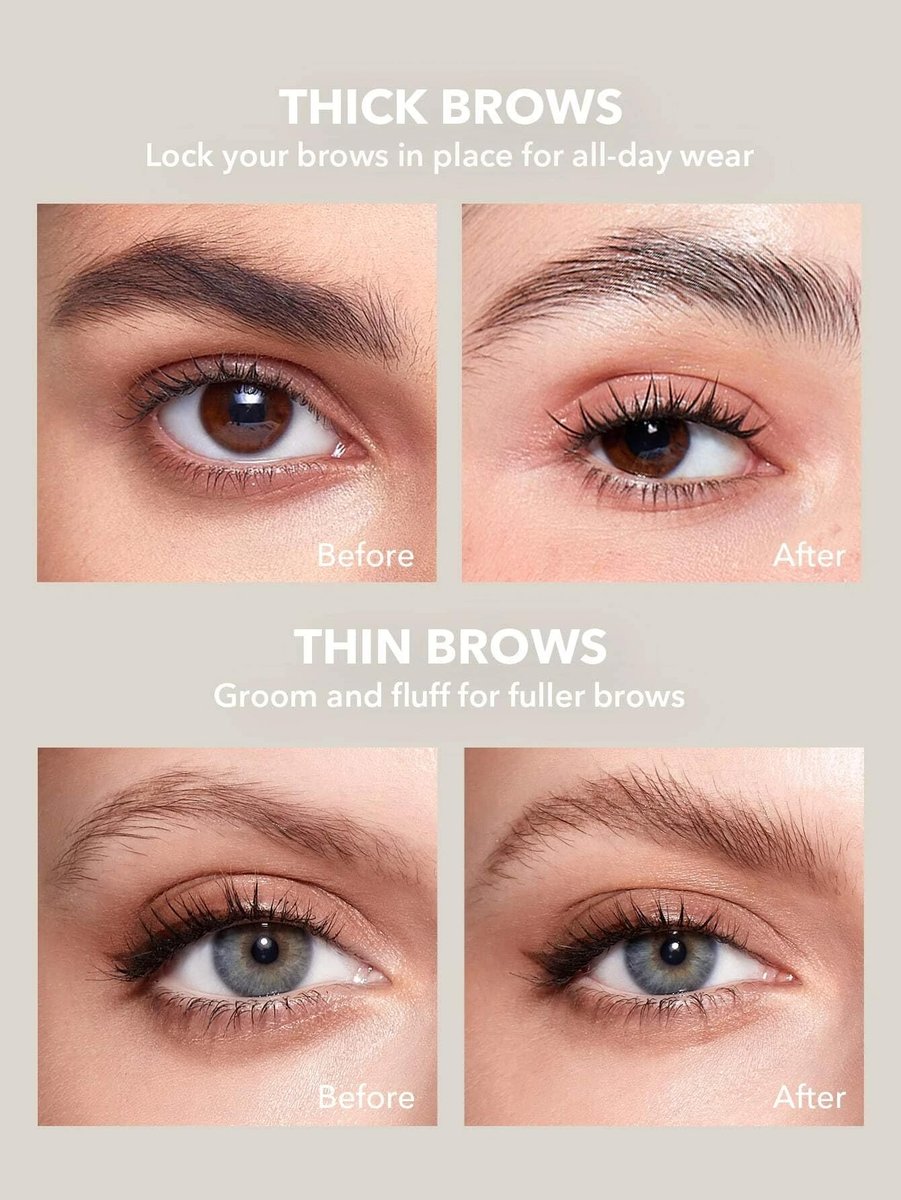 SHEGLAM Set Me Up Brow Hold Eyebrow Gel - Crystal Clear, Long Lasting Waterproof Smudge Proof Shaping Eyebrow Wax (0.18 oz) - görsel 7