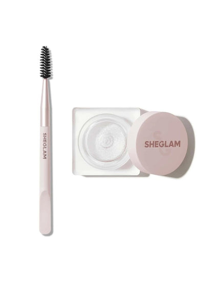 SHEGLAM Set Me Up Brow Hold Eyebrow Gel - Crystal Clear, Long Lasting Waterproof Smudge Proof Shaping Eyebrow Wax (0.18 oz)