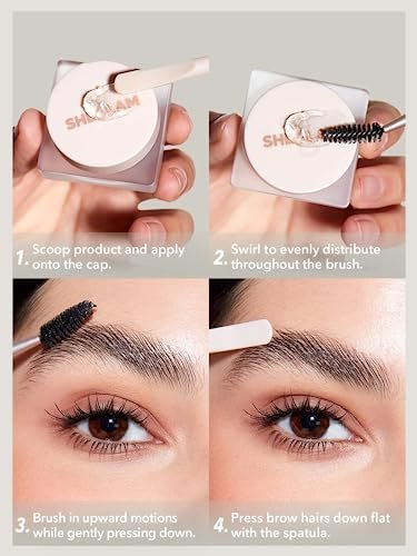 SHEGLAM Set Me Up Brow Hold Eyebrow Gel - Crystal Clear, Long Lasting Waterproof Smudge Proof Shaping Eyebrow Wax (0.18 oz) - görsel 6