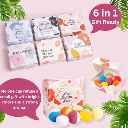 Kainga Recka 48 Natural & Organic Bath Bombs for Relaxation and Stress Relief – Gift Set for Women and Kids Avelisse