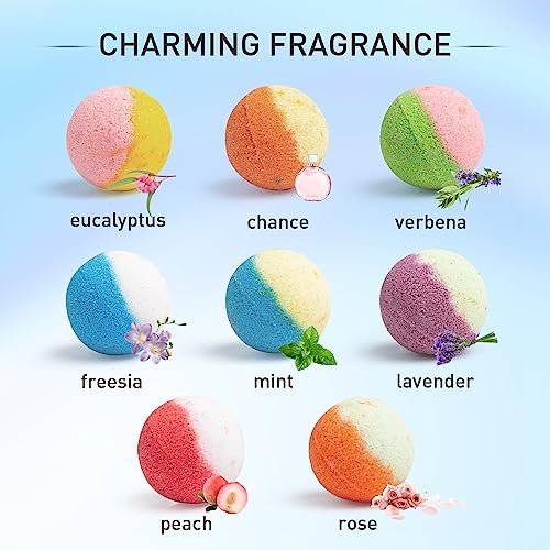 Kainga Recka 48 Natural & Organic Bath Bombs for Relaxation and Stress Relief – Gift Set for Women and Kids Avelisse