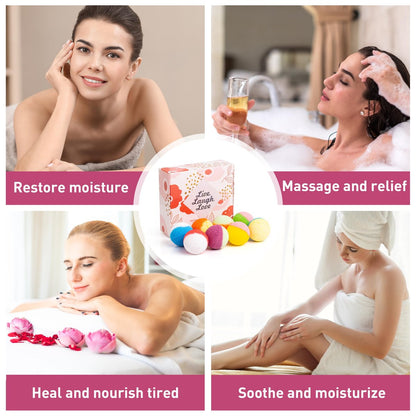 Kainga Recka 48 Natural & Organic Bath Bombs for Relaxation and Stress Relief – Gift Set for Women and Kids Avelisse