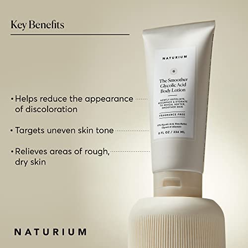 Naturium The Smoother Glycolic Acid Body Lotion - 10% Glycolic Acid Resurfacing & Exfoliating Treatment, 8 oz Avelisse