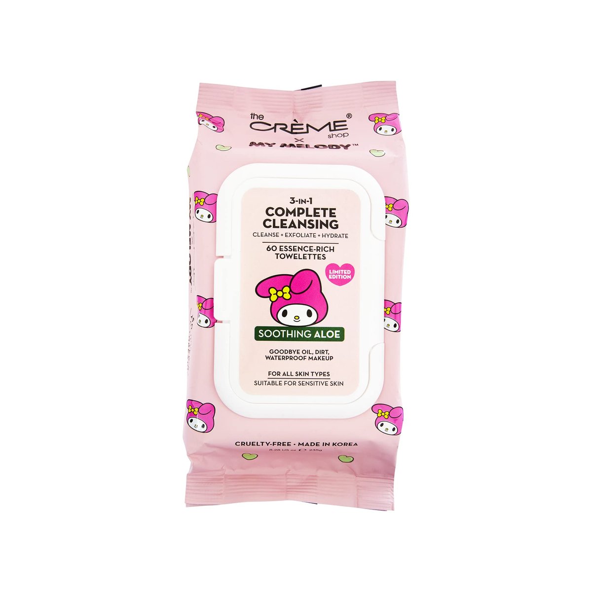 My Melody 3-IN-1 Complete Cleansing Essence-Rich Towelettes - Smoothing Aloe Avelisse
