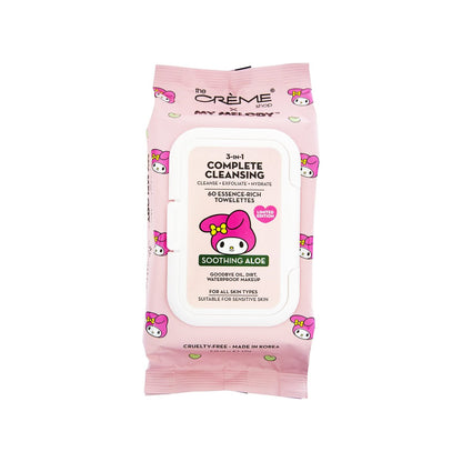 My Melody 3-IN-1 Complete Cleansing Essence-Rich Towelettes - Smoothing Aloe Avelisse