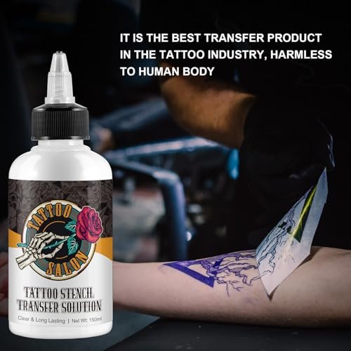 EQEIYICS Tattoo Stencil Transfer Gel Solution – 150ml Professional Clear & Long-Lasting Stencil Cream for Tattooing - görsel 6