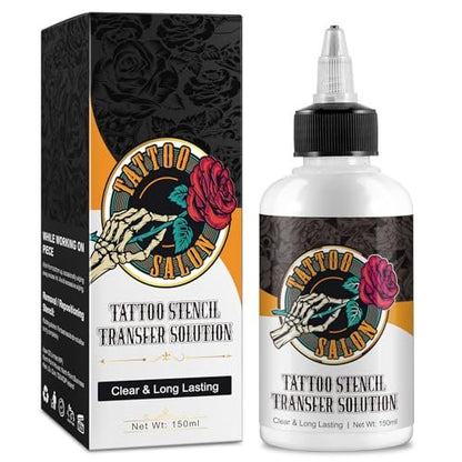 EQEIYICS Tattoo Stencil Transfer Gel Solution – 150ml Professional Clear & Long-Lasting Stencil Cream for Tattooing