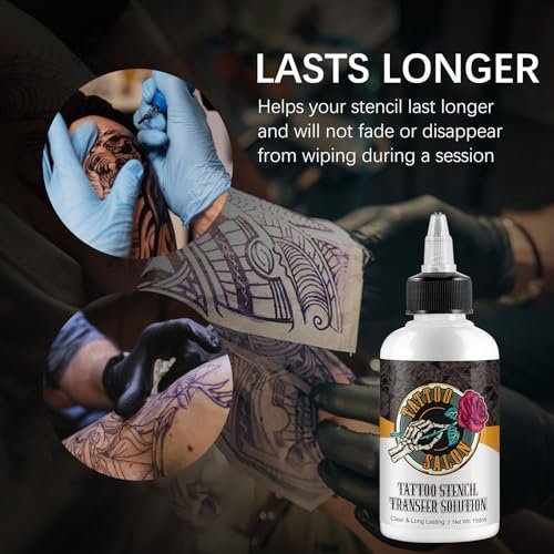 EQEIYICS Tattoo Stencil Transfer Gel Solution – 150ml Professional Clear & Long-Lasting Stencil Cream for Tattooing - görsel 8