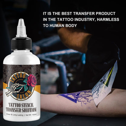 EQEIYICS Tattoo Stencil Transfer Gel Solution – 150ml Professional Clear & Long-Lasting Stencil Cream for Tattooing
