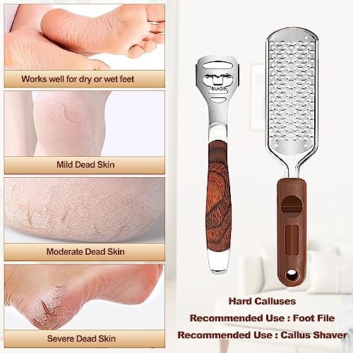 53pcs Foot File Callus Remover - Stainless Steel Large Foot Rasp with 50 Replacement Blades & 1 Foot File Head for Wet and Dry Feet - görsel 10
