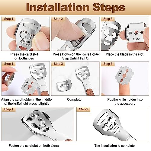 53pcs Foot File Callus Remover - Stainless Steel Large Foot Rasp with 50 Replacement Blades & 1 Foot File Head for Wet and Dry Feet - görsel 8