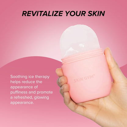Skin Gym Ice Roller for Face – Pink Cryo Facial Roller for Depuffing, Pore Minimizing & Soothing Avelisse