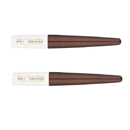 FLOWER BEAUTY Liquid Blendable Eyeliner, Spiced LK1 - Pack of 2 - Brown Eyeliner for Soft, Smudged Looks