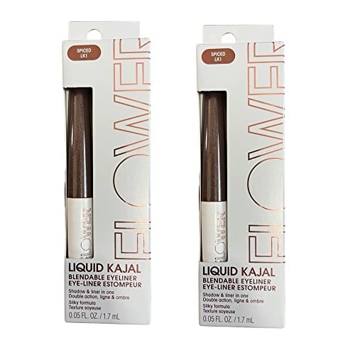 FLOWER BEAUTY Liquid Blendable Eyeliner, Spiced LK1 - Pack of 2 - Brown Eyeliner for Soft, Smudged Looks - görsel 4