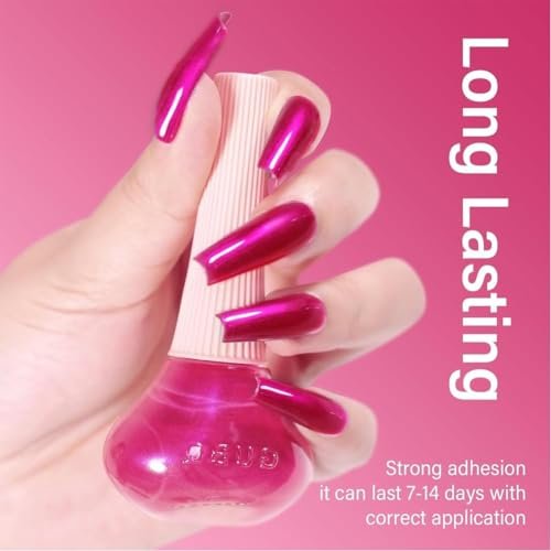 COSMOO Hot Pink Nail Polish - Quick Dry, Super Lustrous Shimmer Nail Lacquer 12ml - görsel 16