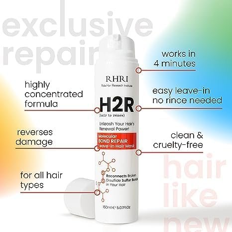 Molecular Bonding Hair Mask for Damaged Hair – Leave-In Treatment for Growth, Split Ends & Frizz Control | Rapid Repair for Bleach, Chemicals & Heat | Rida Hair Research Institute (5.07 oz) Avelisse