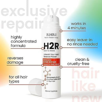 Molecular Bonding Hair Mask for Damaged Hair – Leave-In Treatment for Growth, Split Ends & Frizz Control | Rapid Repair for Bleach, Chemicals & Heat | Rida Hair Research Institute (5.07 oz) Avelisse