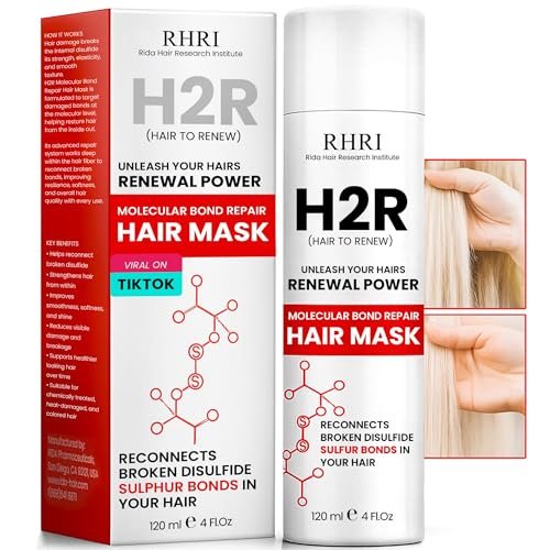 Molecular Bonding Hair Mask for Damaged Hair – Leave-In Treatment for Growth, Split Ends & Frizz Control | Rapid Repair for Bleach, Chemicals & Heat | Rida Hair Research Institute (5.07 oz) Avelisse