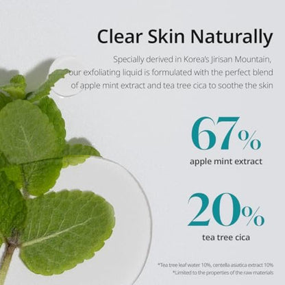 Goodal Apple Mint AHA BHA Exfoliating Serum - 2.5% AHA, 0.5% BHA Salicylic Acid for Blackheads, Enlarged Pores, Wrinkles & Fine Lines - 18 Free Formula - 1.69 fl oz