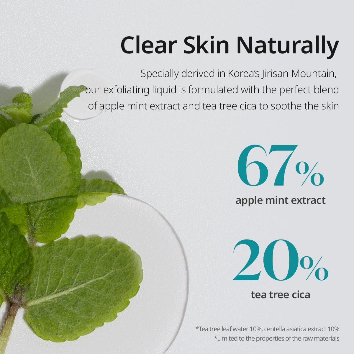 Goodal Apple Mint AHA BHA Exfoliating Serum - 2.5% AHA, 0.5% BHA Salicylic Acid for Blackheads, Enlarged Pores, Wrinkles & Fine Lines - 18 Free Formula - 1.69 fl oz - görsel 7