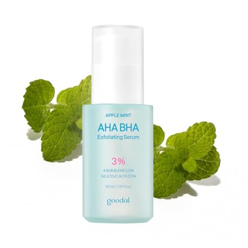 Goodal Apple Mint AHA BHA Exfoliating Serum - 2.5% AHA, 0.5% BHA Salicylic Acid for Blackheads, Enlarged Pores, Wrinkles & Fine Lines - 18 Free Formula - 1.69 fl oz - görsel 2