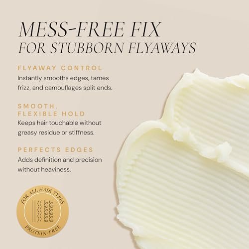 Goldie Locks Flyaway Fix Hydrating Pomade Stick - Tame Flyaways & Frizz, Lightweight Non-Greasy Hold, Safe for Extensions & Color-Treated Hair, Protein-Free, 0.5 oz Avelisse