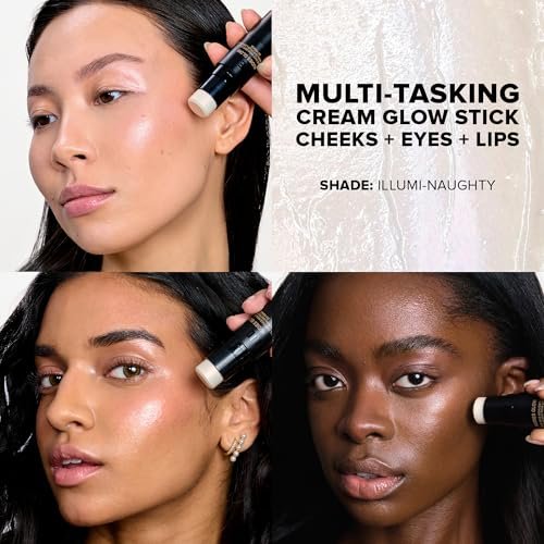 Nudestix Nudies Glow Highlighter Stick – Illumi-Naughty | Dewy Cream Highlighter for Face, Eyes & Body with Built-In Brush Avelisse