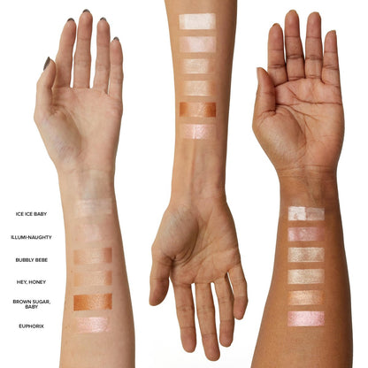 Nudestix Nudies Glow Highlighter Stick – Illumi-Naughty | Dewy Cream Highlighter for Face, Eyes & Body with Built-In Brush Avelisse