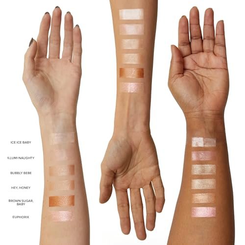 Nudestix Nudies Glow Highlighter Stick – Illumi-Naughty | Dewy Cream Highlighter for Face, Eyes & Body with Built-In Brush Avelisse