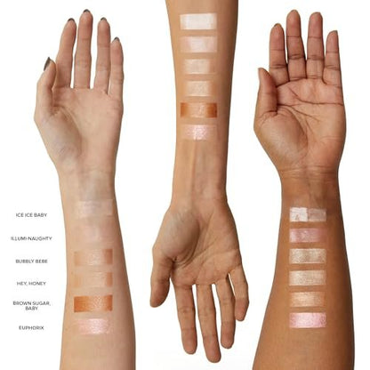 Nudestix Nudies Glow Highlighter Stick – Illumi-Naughty | Dewy Cream Highlighter for Face, Eyes & Body with Built-In Brush Avelisse