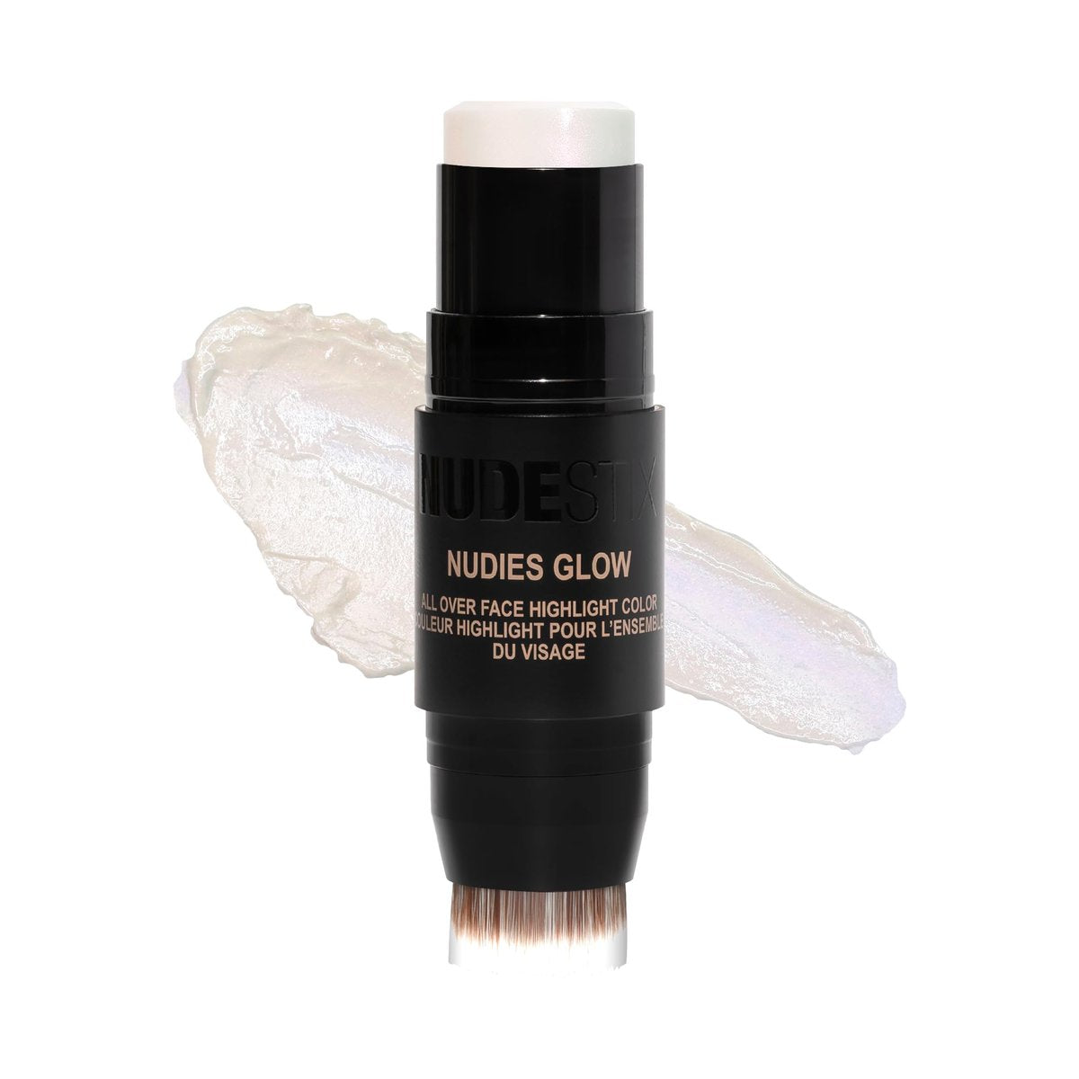 Nudestix Nudies Glow Highlighter Stick – Illumi-Naughty | Dewy Cream Highlighter for Face, Eyes & Body with Built-In Brush Avelisse