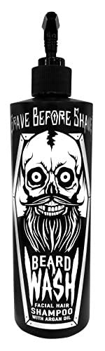 Grave Before Shave Beard Wash 16 oz with Pump Top - Premium Beard Cleanser for Men
