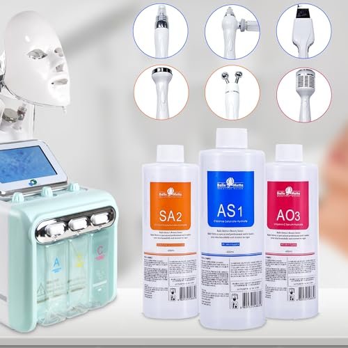 YMEYFAN Hydrate Solution for Facial – Professional Aqua Peeling Serum for Hydrogen Oxygen Facial Machine, 400ml (6-Pack) Avelisse