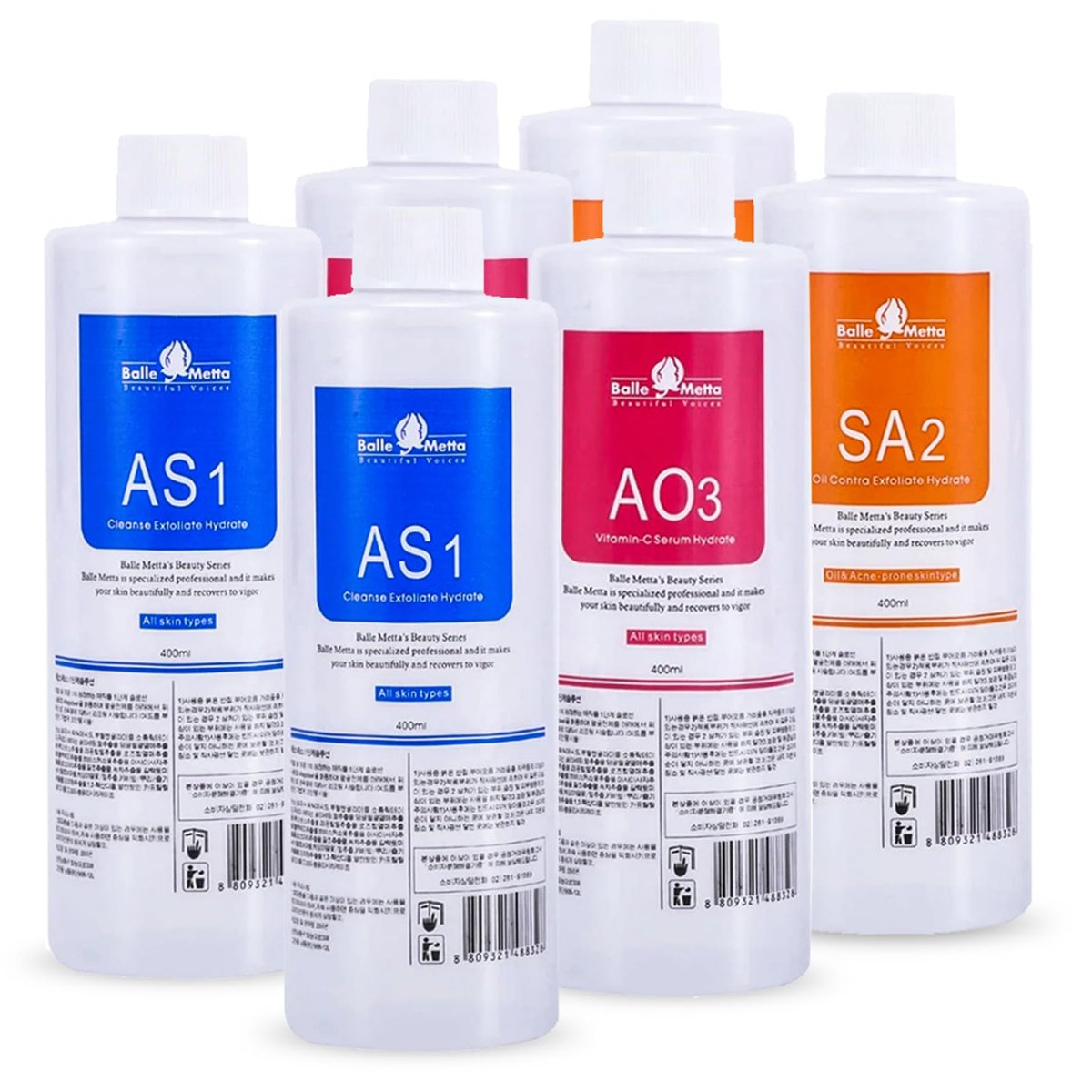 YMEYFAN Hydrate Solution for Facial – Professional Aqua Peeling Serum for Hydrogen Oxygen Facial Machine, 400ml (6-Pack) Avelisse