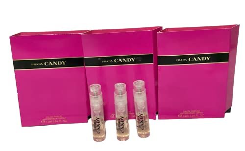 Prada Candy Eau de Parfum Sample Spray Vial - 1.2 ml (Pack of 3) - Women's Perfume Avelisse
