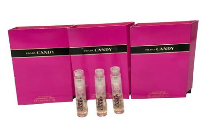 Prada Candy Eau de Parfum Sample Spray Vial - 1.2 ml (Pack of 3) - Women's Perfume Avelisse