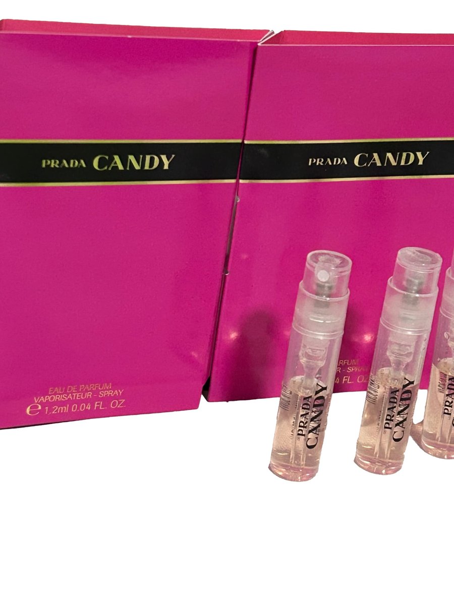 Prada Candy Eau de Parfum Sample Spray Vial - 1.2 ml (Pack of 3) - Women's Perfume Avelisse