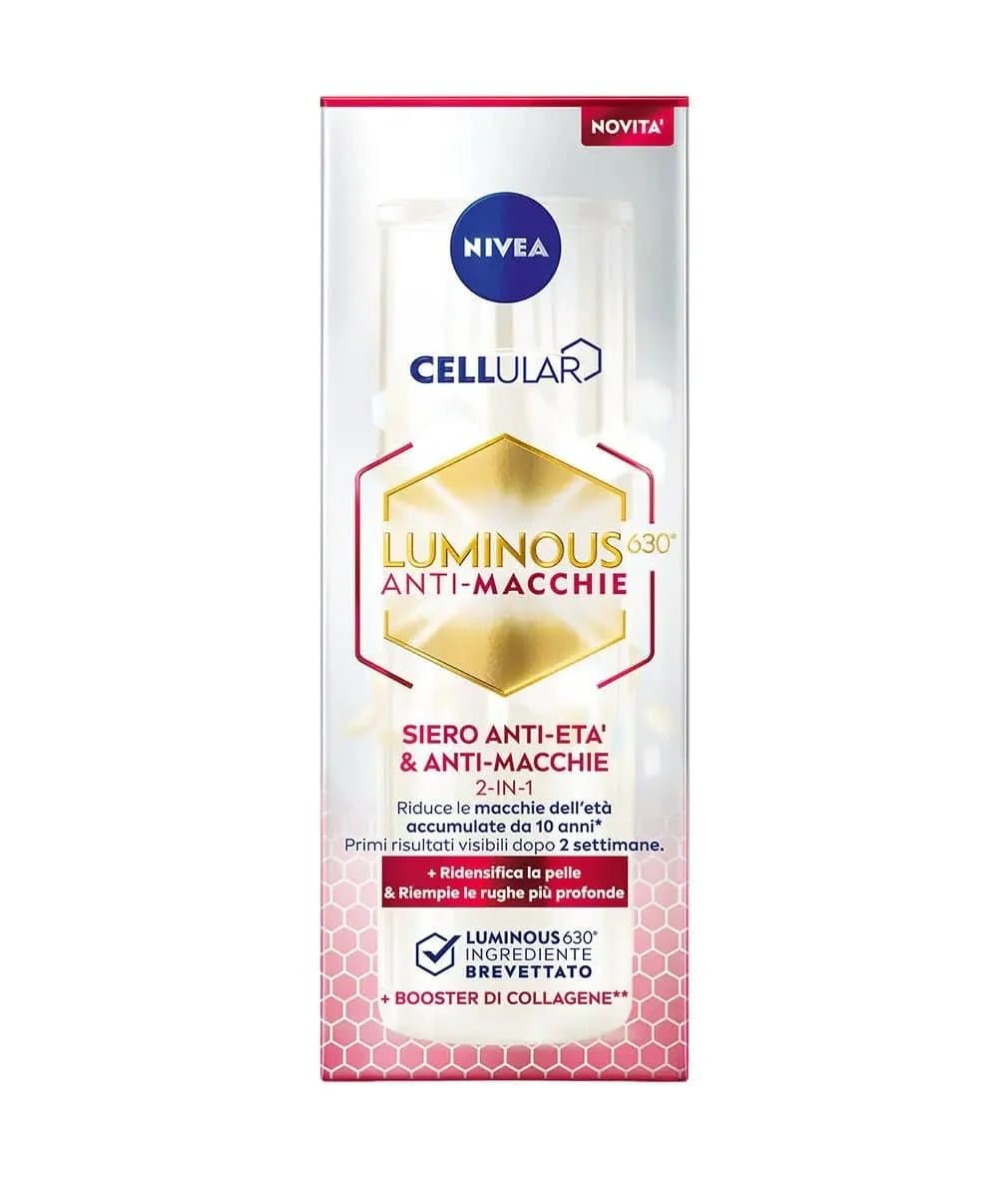 NIVEA Cellular Luminous630 Anti-Spot & Anti-Age Face Serum – 30 ml for Brighter, Even-Toned Skin with Hydration & Firmness Support Avelisse