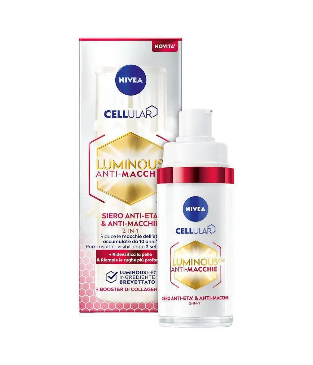NIVEA Cellular Luminous630 Anti-Spot & Anti-Age Face Serum – 30 ml for Brighter, Even-Toned Skin with Hydration & Firmness Support Avelisse