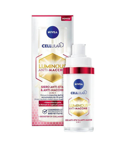 NIVEA Cellular Luminous630 Anti-Spot & Anti-Age Face Serum – 30 ml for Brighter, Even-Toned Skin with Hydration & Firmness Support Avelisse