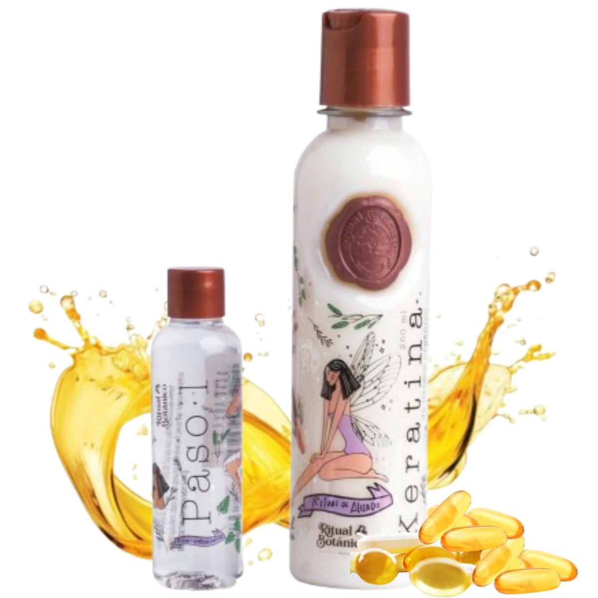 RITUAL BOTANICO Keratina Organica 250 ML – 12 Natural Oils & Amino Acids for Smooth, Silky Hair (4-6 Months Effect) with Argan, Green Tea, Shea - görsel 1
