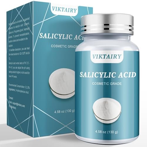 Salicylic Acid Powder (4.58 oz / 130 g) - Ultra Pure Cosmetic Grade BHA Exfoliant for DIY Skincare & Haircare - görsel 2