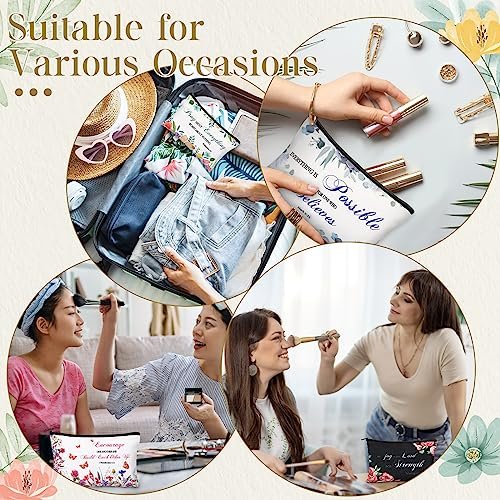 Jetec 30-Pack Christian Gift Cosmetic Bags for Women – Inspirational Bible Verse Makeup Pouch Set (Bright Style) Avelisse